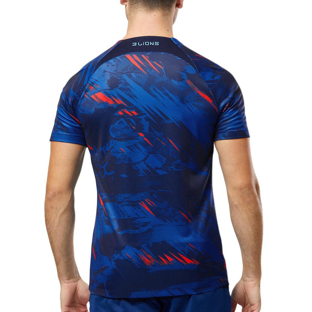 Nike England Nationalmannschaft Katar Fußball-Weltmeisterschaft Trainings-Sportlogo Rundhals Kurzarm T-Shirt Herren Tops Marineblau DM9547-492