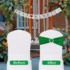 10Pcs Modern High Elastic Chair Sash Bow Ribbon Decors Back Tie Sashes Chair Bowknot  Mariage