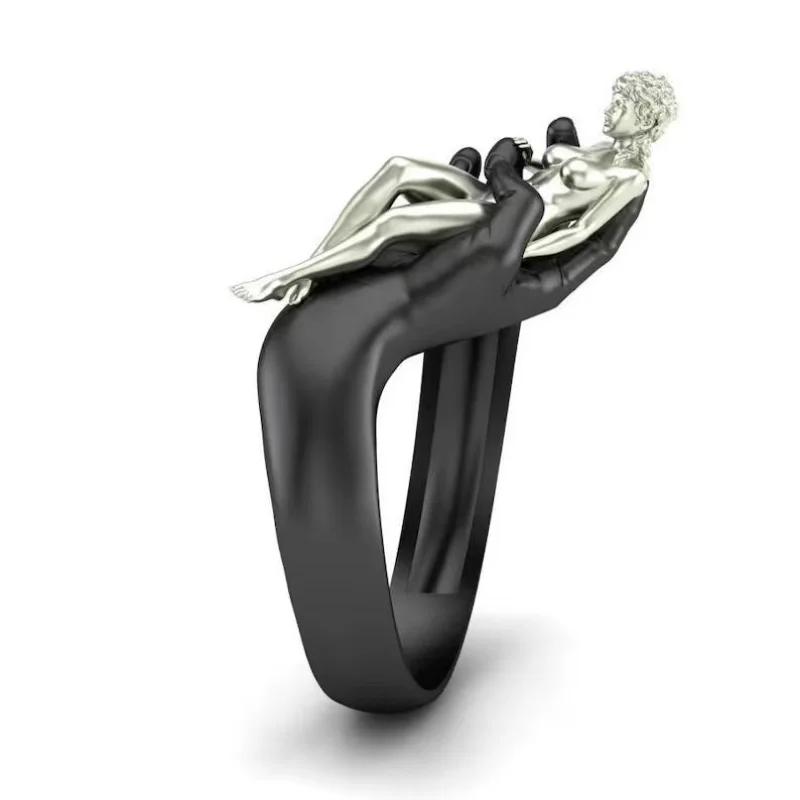 New Unisex Ring Fashion Two-color Hand Claw Female Body Lovers Exaggerated Trend Fashion High Sense of Luxury