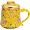 420ml Ceramic covered Mark tea separation enamel colored water cup high-end office tea cup