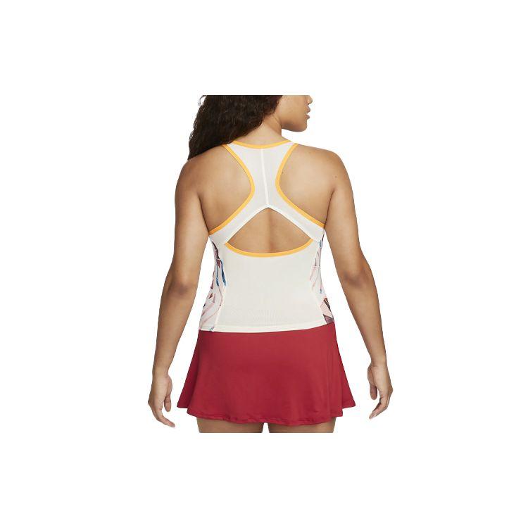 Nike Court Dri-FIT Slam Pattern Print Crew Neck Tank Top Women Tops White DX5370-113