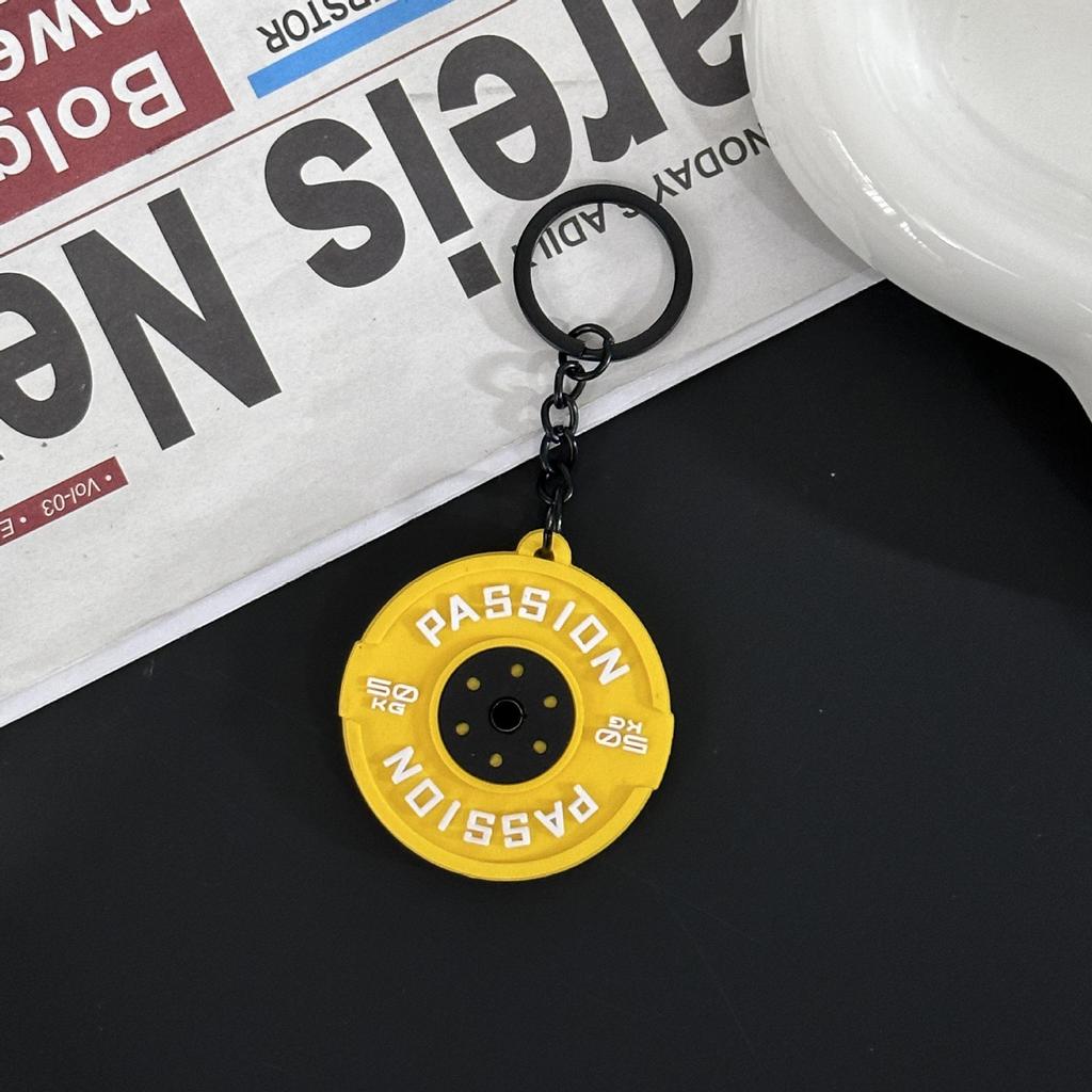 Fitness Series Gummi-Schlüsselanhänger: Hantel- & Kurzhantel-Anhänger für Geschenke