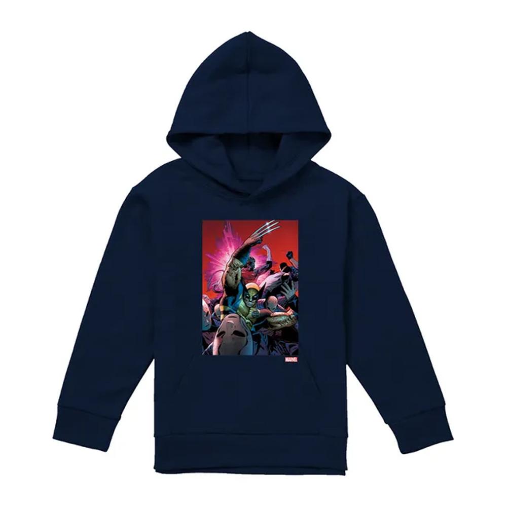 X-Men Childrens/Kids Wolverine Nightcrawler Cover Pull Over Hoodie