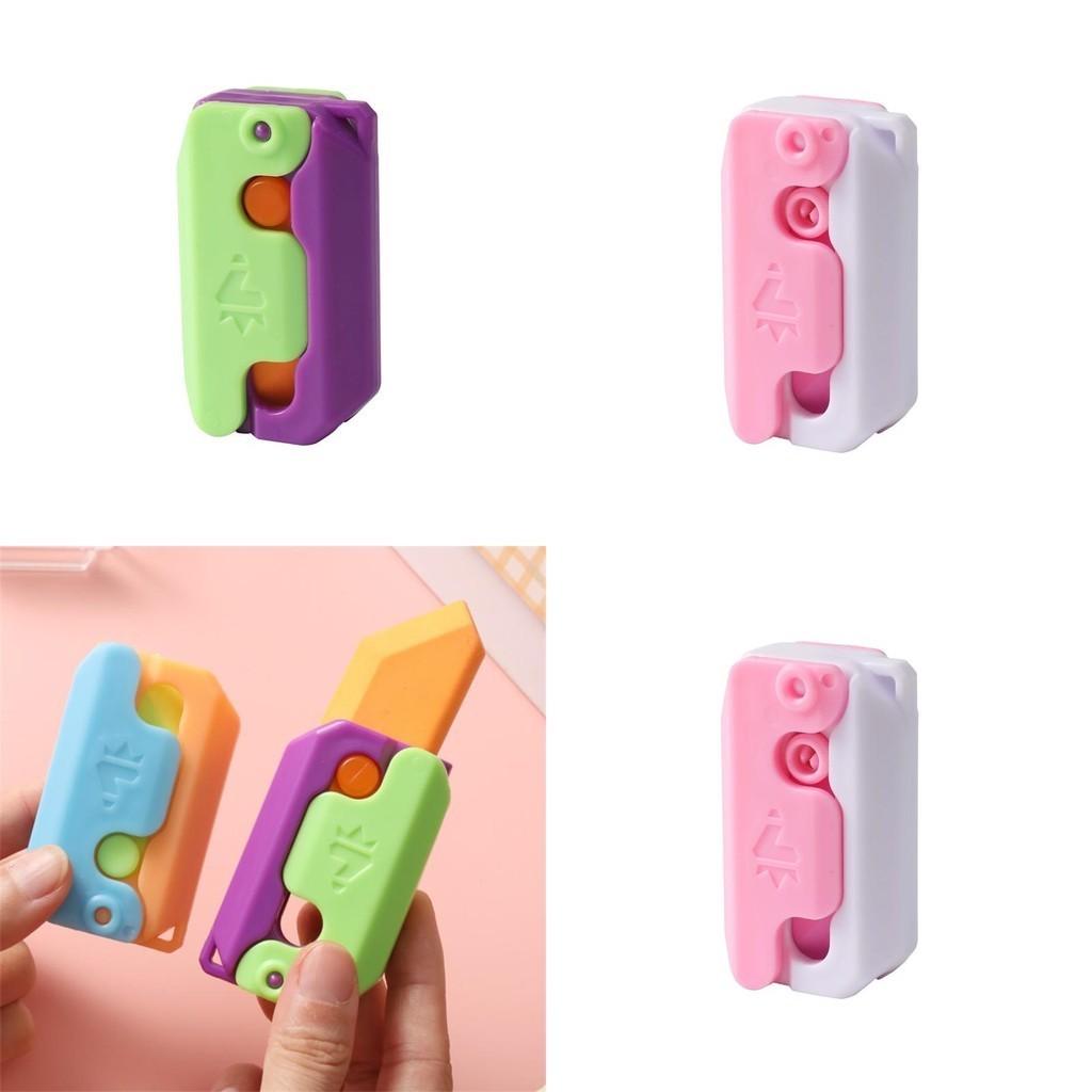 New Cartoon 3d Gravity Carrot Eraser Toy For Students Creative Stationery To Release Stress Purple Shell)