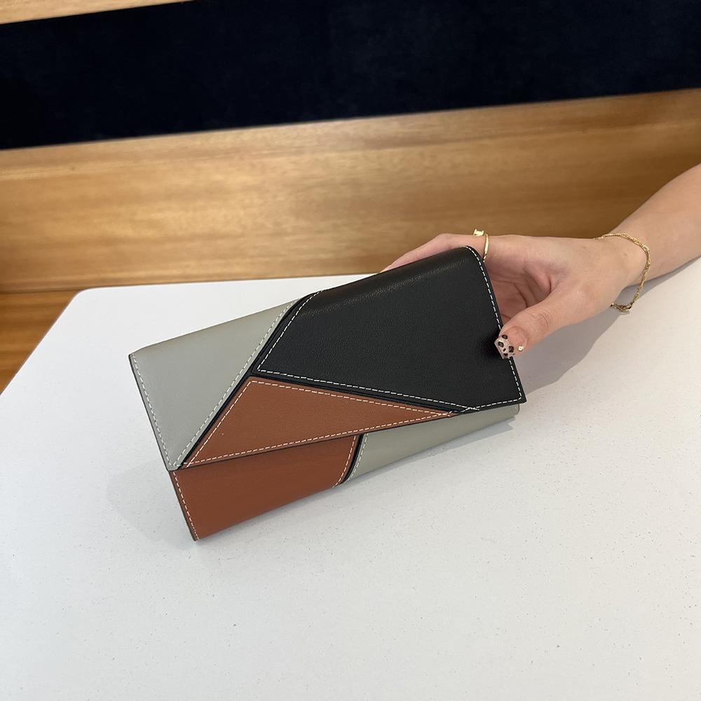 2025 Patchwork Genuine Leather Women Wallets High Quality First Layer of Cowhide Long Wallet Gorgeous Clutch Bags For Ladies Purse