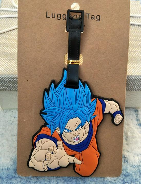Anime Cartoon Cute Dragon Ball Goku Buu Vegeta Luggage Tag Suitcase Label