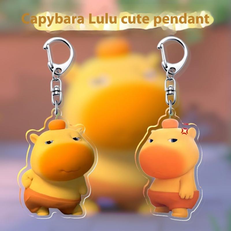Cute Capybara Mobile Phone Case Strap Key Chains Bag Pendant Decoration Diy Phone Short Lanyard Handmade Jewelry Gift