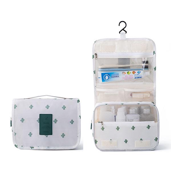 Large Capacity Portable Makeup Bag with Hanging Hook