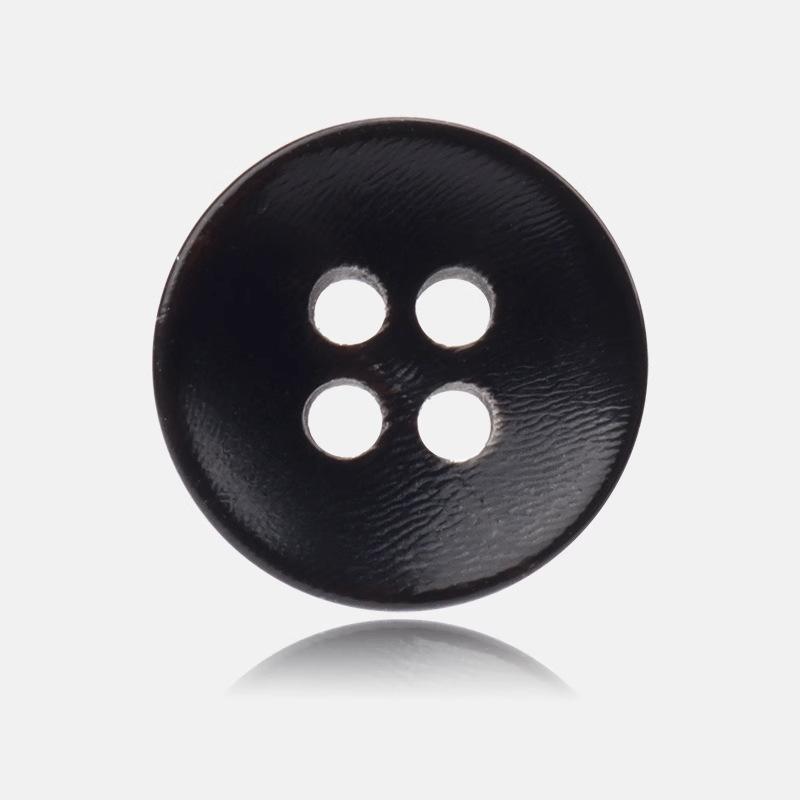 10Pcs Quaint Style, Versatile Coffee Color, Grilled Surface, Round Natural Horn, Small Button Shirt Button, Chiffon Shirt Button.