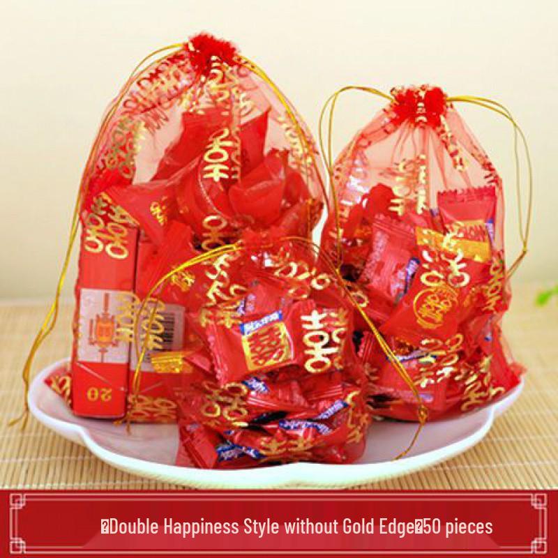 100 шт. Красные Свадебные Конфетные Марлевые Подарочные Мешочки - Бесплатная Доставка 10*13cm Small