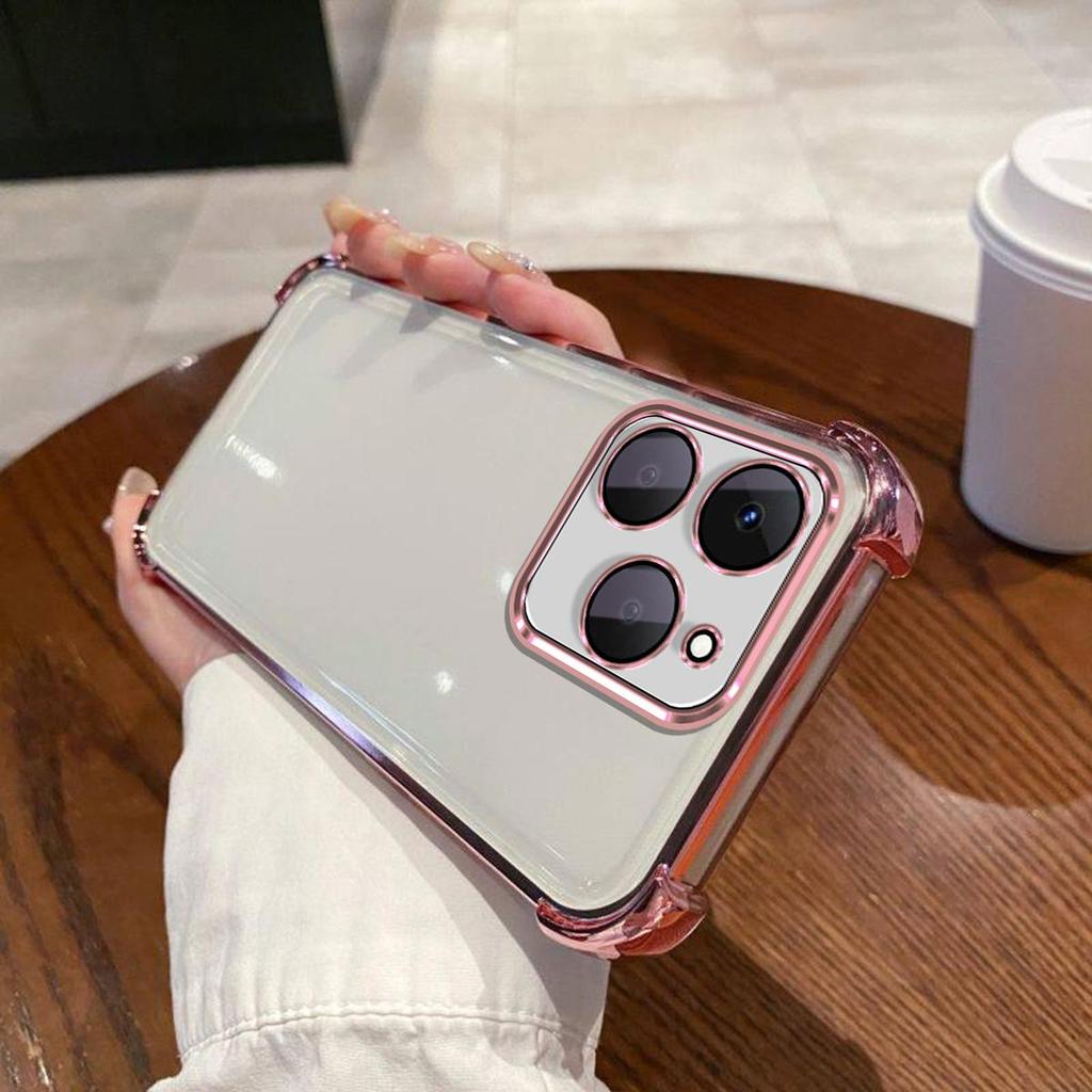 Hülle für realme 15T Galvanisierte Farbige Kante Klare Handyhülle Abdeckung