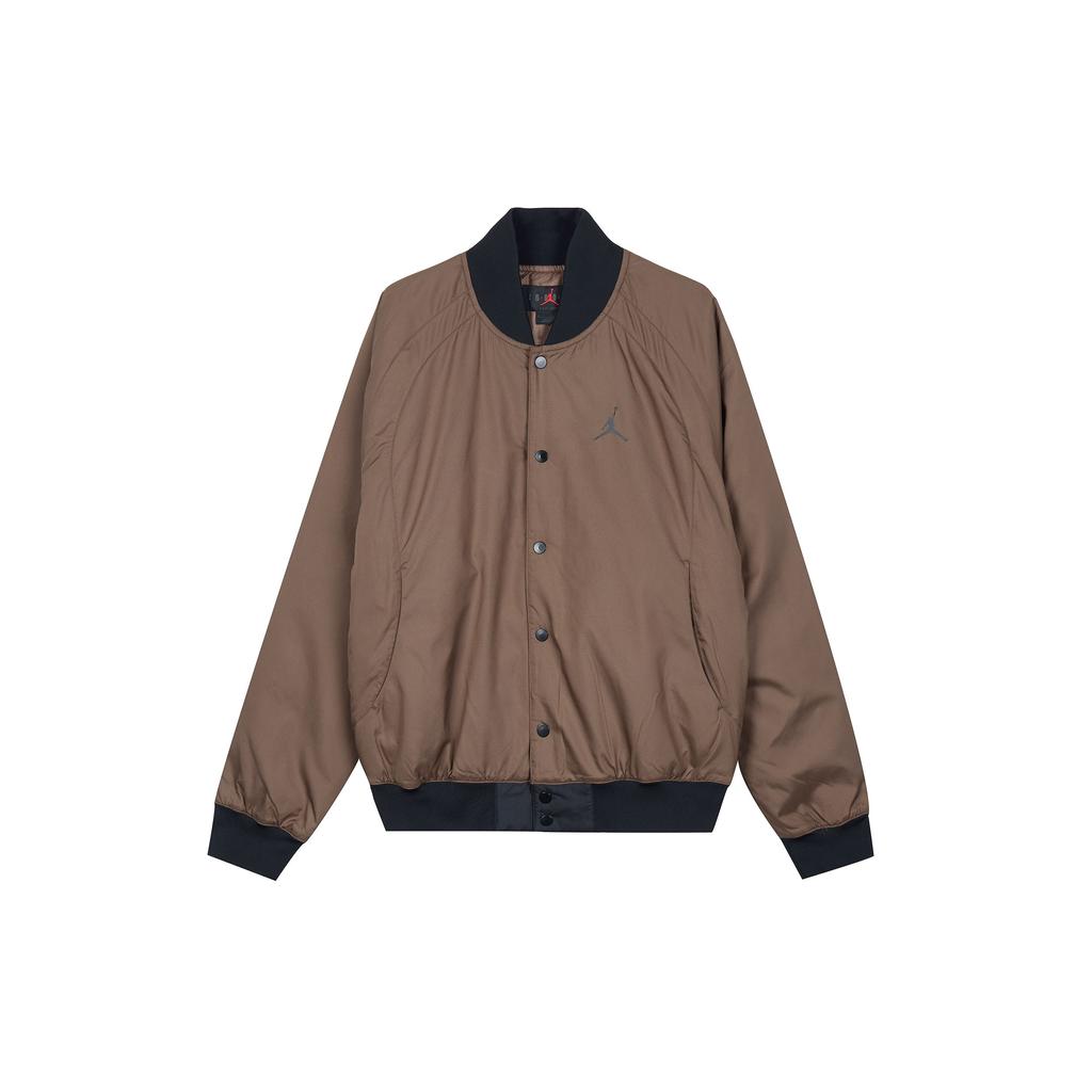 Jordan Logo Print Single-Breasted Fitted Sports Jacket Men Outerwear Brown DV9792-274