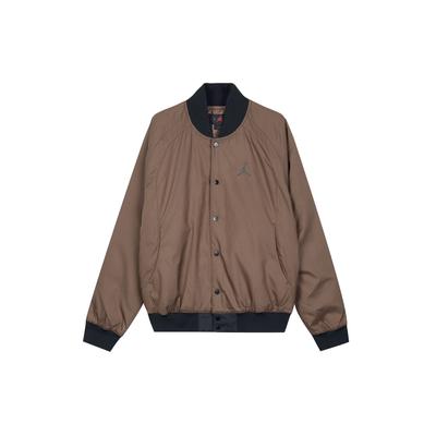 Logo Print Single-Breasted Fitted Sports Jacket Men Outerwear Brown DV9792-274