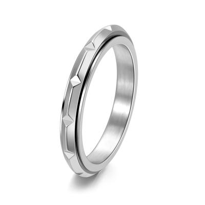 3MM Ultra Thin Rose Gold Titanium Steel Rotating Bamboo Knot Ring for Women Minimalist Jewelry Hypoallergenic Wedding Gift