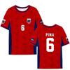 Herren Sommer T-Shirt - 3D Kap Verde Druck Torwart Fußballtrikot - Kurzarm Reguläre Passform Trainingsshirt - Geeignet für Sommer-Spiele
