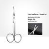 Stainless Steel Beauty Scissors: Round Tip Nose, Curved Tip Beard, Makeup & Hairdressing Tools