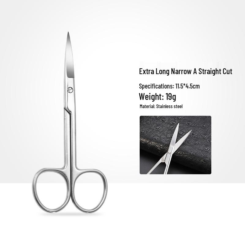 Stainless Steel Beauty Scissors: Round Tip Nose, Curved Tip Beard, Makeup & Hairdressing Tools