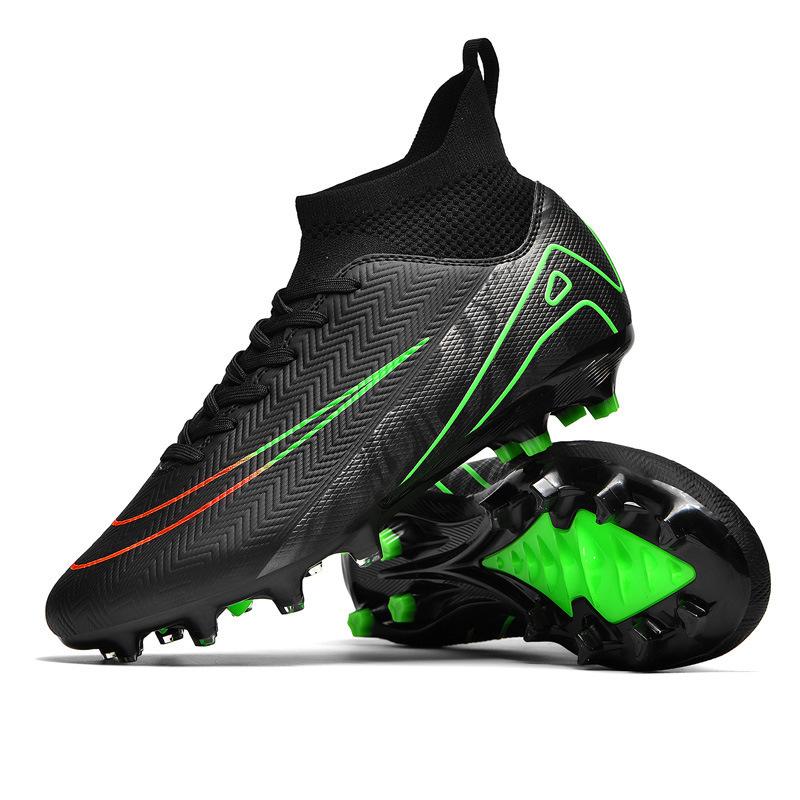 Fotballsko med høy ankel for menn og kvinner, brukne knotter og lange knotter, nye 15 ungdoms gressbanepigger, studenttrening barn