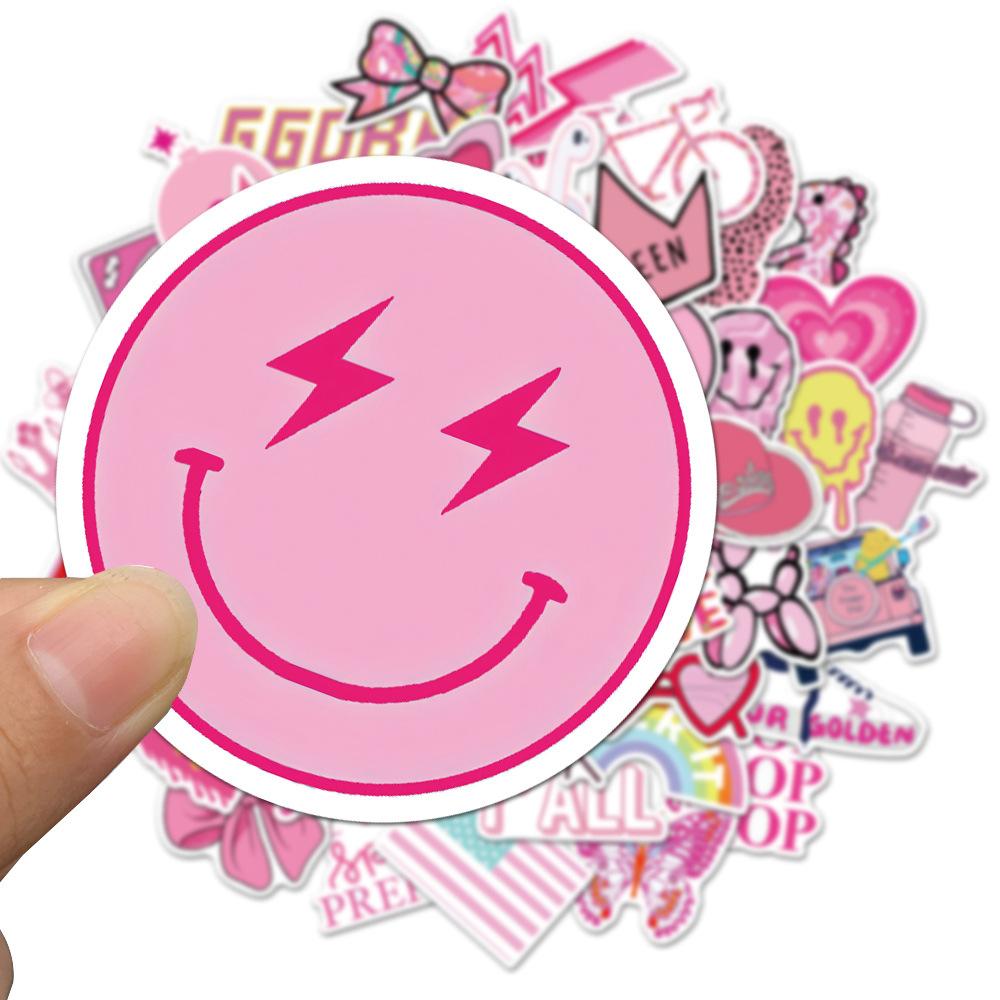 50pcs Cartoon College Style Graffiti Waterproof Stickers Creative Fridge Mug Skateboard Guitar Helmet Decoration Decals