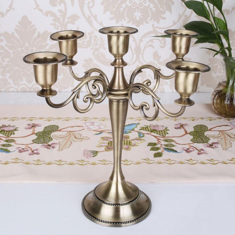3Heads/5Heads Romantic Candelabra for Wedding Props Dinning Table Hotel Decor