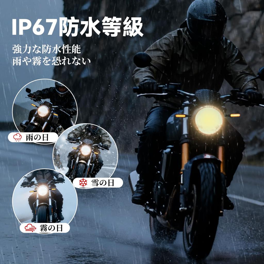 RACEAST Motorcycle Turn Flowing Turn IP67 36 M10 Sequential Universal Fit for Front and Rear Motocross and ATVs of Signals, Signals, LED, E-Mark