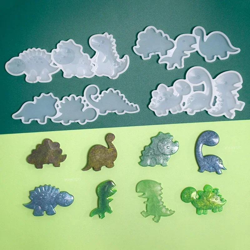 Silikon-Lutscherform in Dinosaurierform Schokoladen-Fondant-Keksform Süßigkeiten-Eis am Stiel Keks-Prägeform Kuchen-Dekor Backwerkzeug