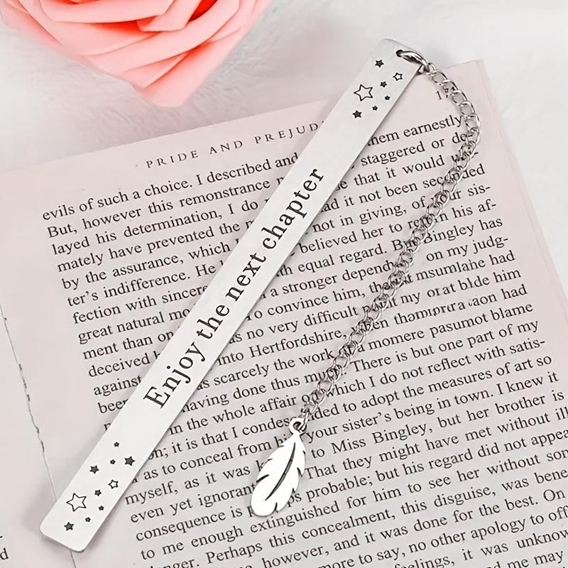 Durable Stainless Steel Bookmark with Custom Engraving, Page Holder for Books E-Readers, Great Reader Graduation Gift