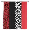 Zebra-Druck Leopard Rot Schwarz Tüll Fenster Vorhänge Wohnzimmer Organza Transparent Voile Vorhang Schlafzimmer Küche Heimdeko Drapierung