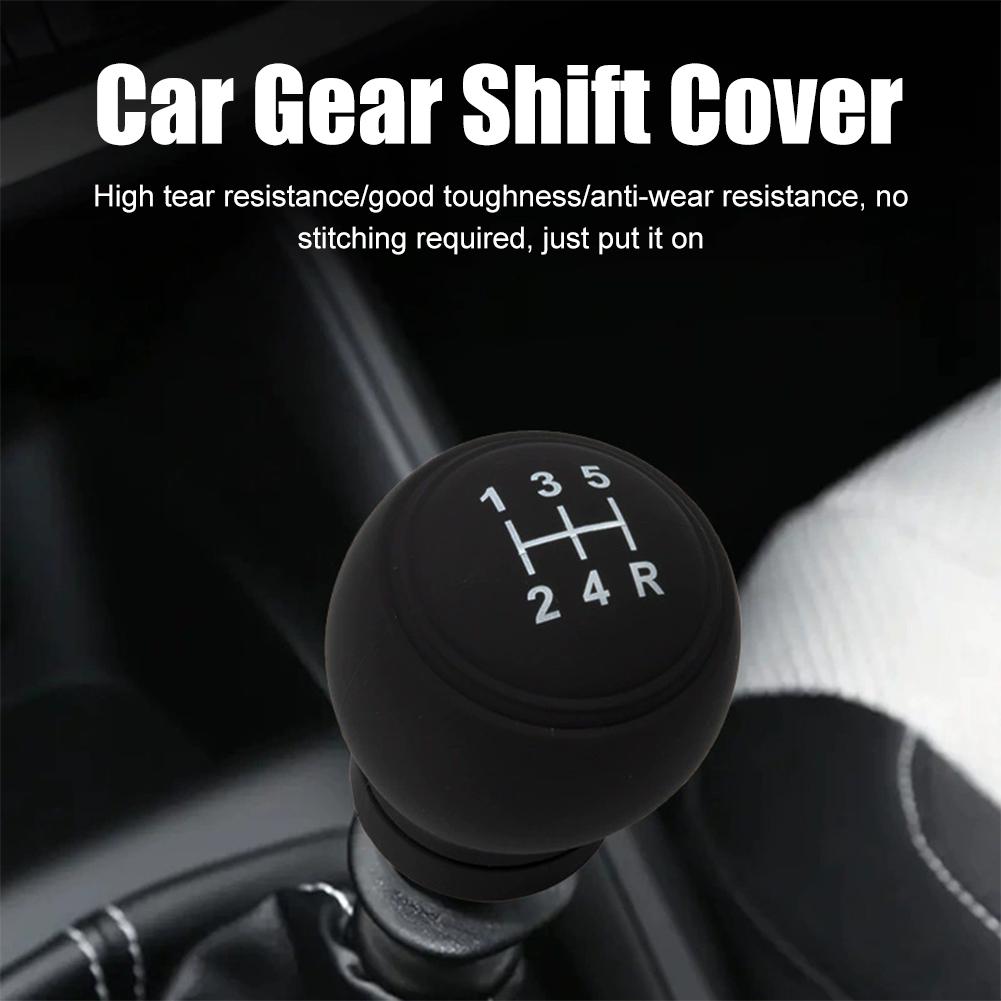 Gear Shift Knob Silicone Cover Universal Gear Rod Protect Shifter Dustproof Lever Handle Manual Nonslip WaterProof Case R7C5
