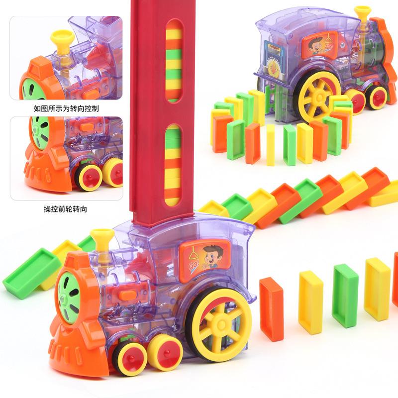 Transparent Domino Puzzle Children'S Automatic Delivery Licensing Standing Brand Electric Train