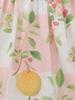 Malwee Girls' European-American Summer Princess Dress - Round Neck, Short Sleeve