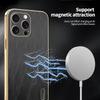 Magsafe Wireless Charging Plating Frame Leather Phone Case For iPhone 16 Pro Max 16E 14 11 12 13 15 Pro Max Bumper Back Cover