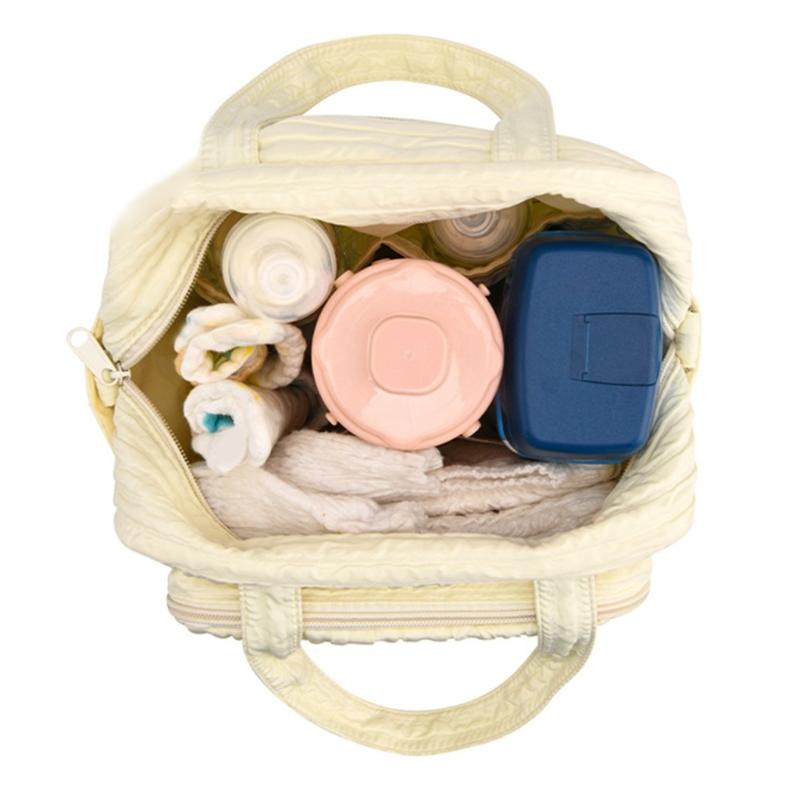 Diaper Bag Handbag Fashionable Mother and Baby Nappy Pouch One Shoulder Crossbody Bag for Bottle, Diaper Storage