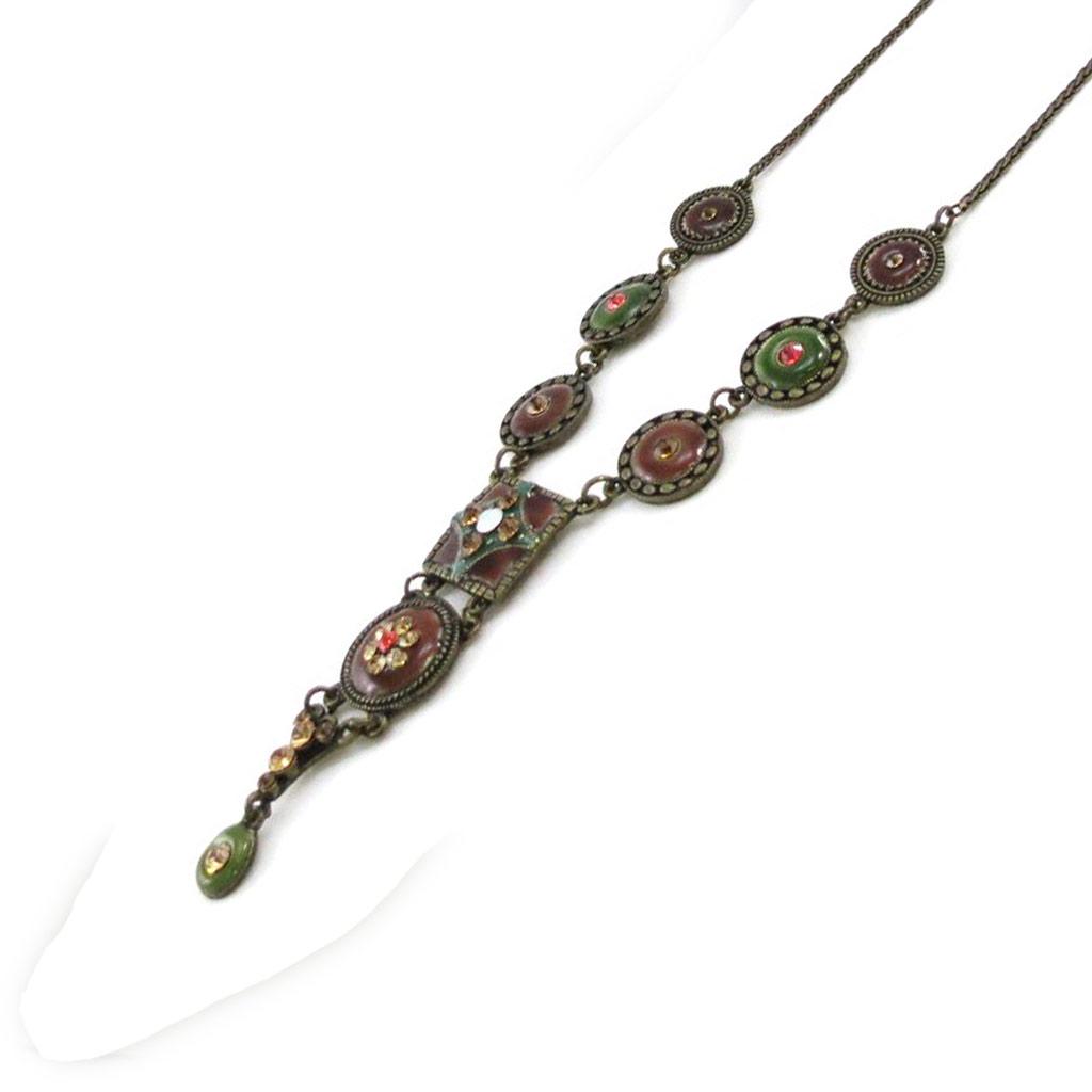 Les Trésors De Lily [E5699] - Collier Créateur 'Selma' marron/vert/ Vert Marron