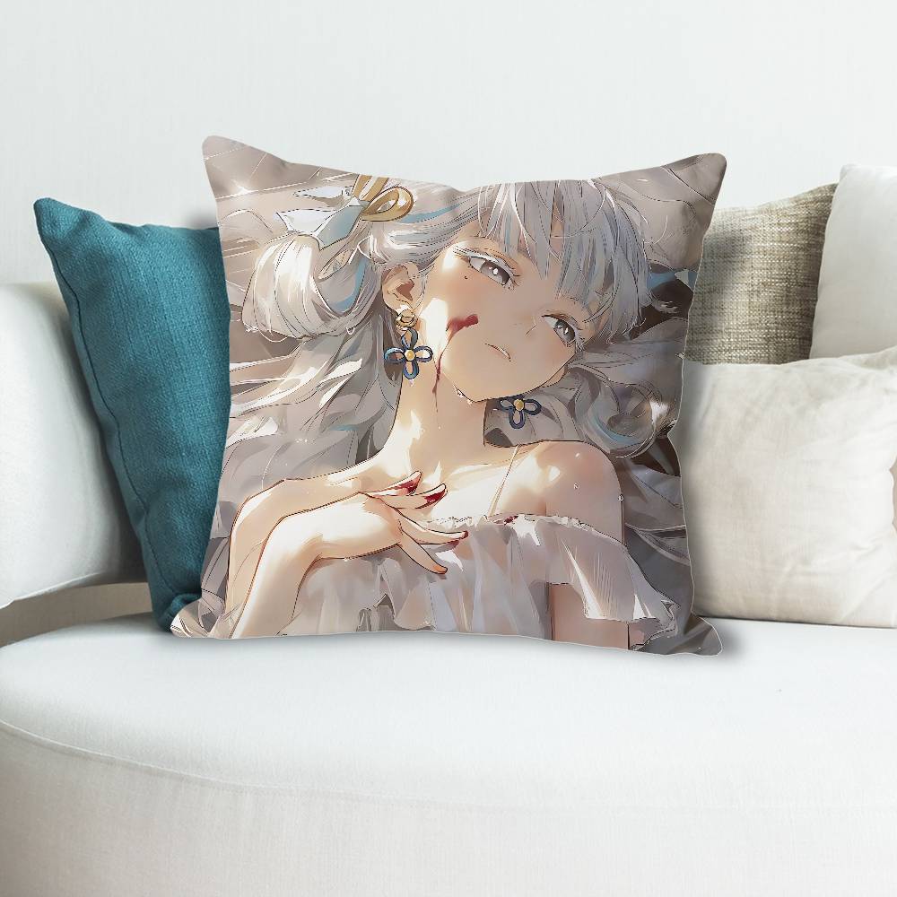 

JJinhsi WWuthering Waves Anime Celebrity Merchandise AllMatch Printed Pillow Case Sofa Car Office Room Decoration Protector 30x30 cm