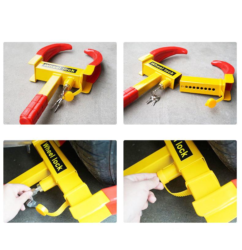 Anti Theft Car Clutch Lock Auto Steering Wheel Brake Pedal Lock Throttle Security Steel Stainless Anti-Theft Tool Pedal Car Lock