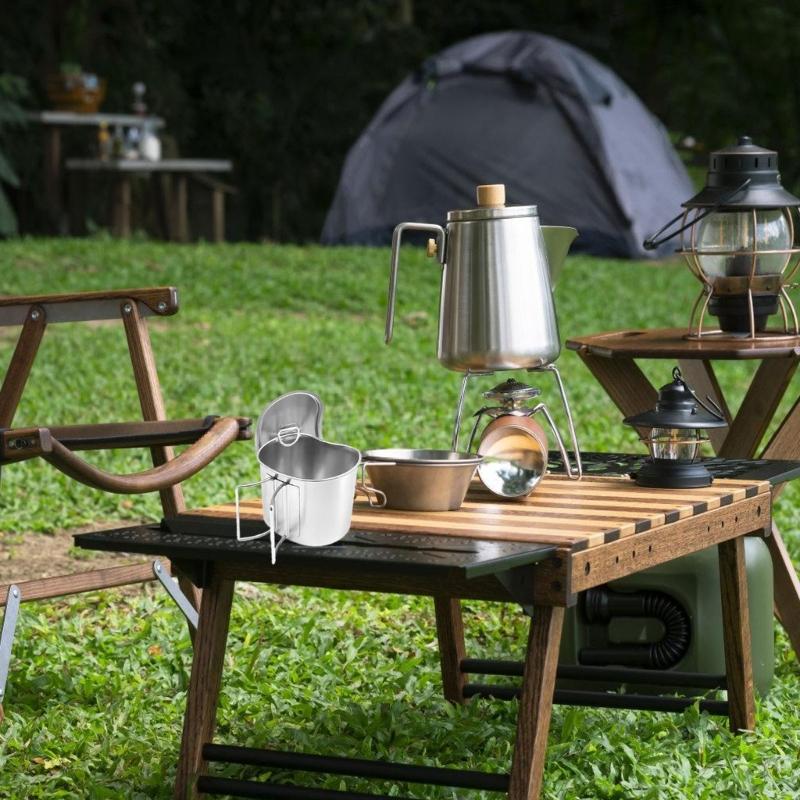 Stainless Steel Cup Camping Cup Water Coffee Mug Stainless Steel Cup Outdoor Cup with Lid for Camping Hiking and Picnics