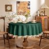Wipe Cleaning Dining Table Protectors Jacquard Pattern Tassels Accent Sturdy Polyester Home Decoration