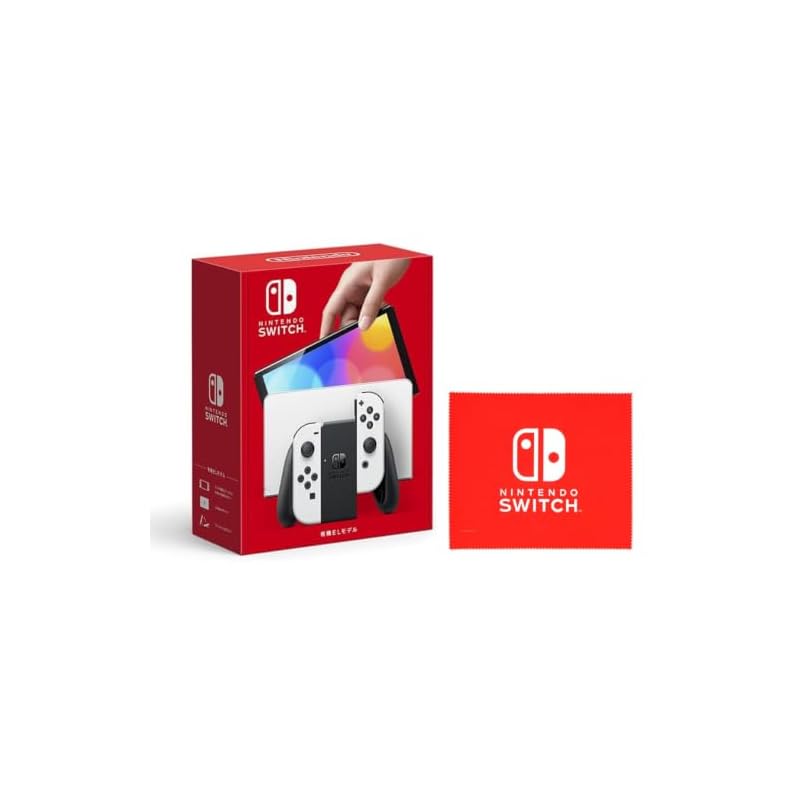 Nintendo Switch (OLED model) Joy-Con (L)/(R) White [Bonus: Nintendo Switch logo design microfiber cloth included]