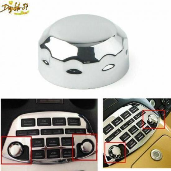Radio Switch Accent Trim Cover Chrome For Honda Goldwing GL1800 2001-2011 2X New