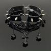 Gothic Black Spider Pendant Necklace for Women Vintage Rivet Pu Leather Choker Chain Punk Cool Y2K Charms Halloween Jewelry Gift