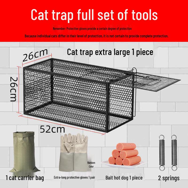 Automatic Cat Trap Cage - Humane and Stylish Rescue Solution