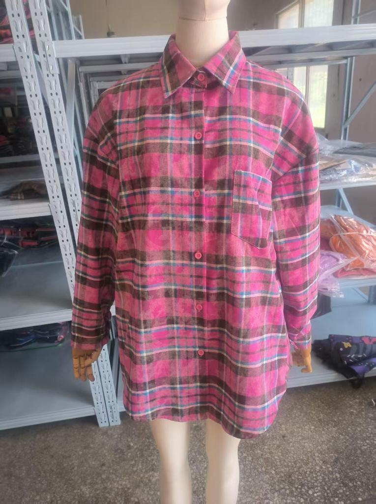 2025 Retro Plaid Long-Sleeve Shirt Jacket - Women’s Spring Loose Casual Style