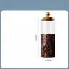Food grade glass sealed jar wooden lid moisture-proof jar glass storage jar home tea jar wholesale storage jar