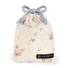 COLORFUL CANDY STYLE Small Drawstring Cup Bag (with Name Tag) - Water-Repellent, No-Iron, Petit Bouquet (All-Over Print) - Water-Repellent, Lightweigh