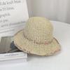 Straw Hat Women's Summer Woven Small Flower New Hat Seaside Vacation Trip Foldable Sunscreen Sun Hat