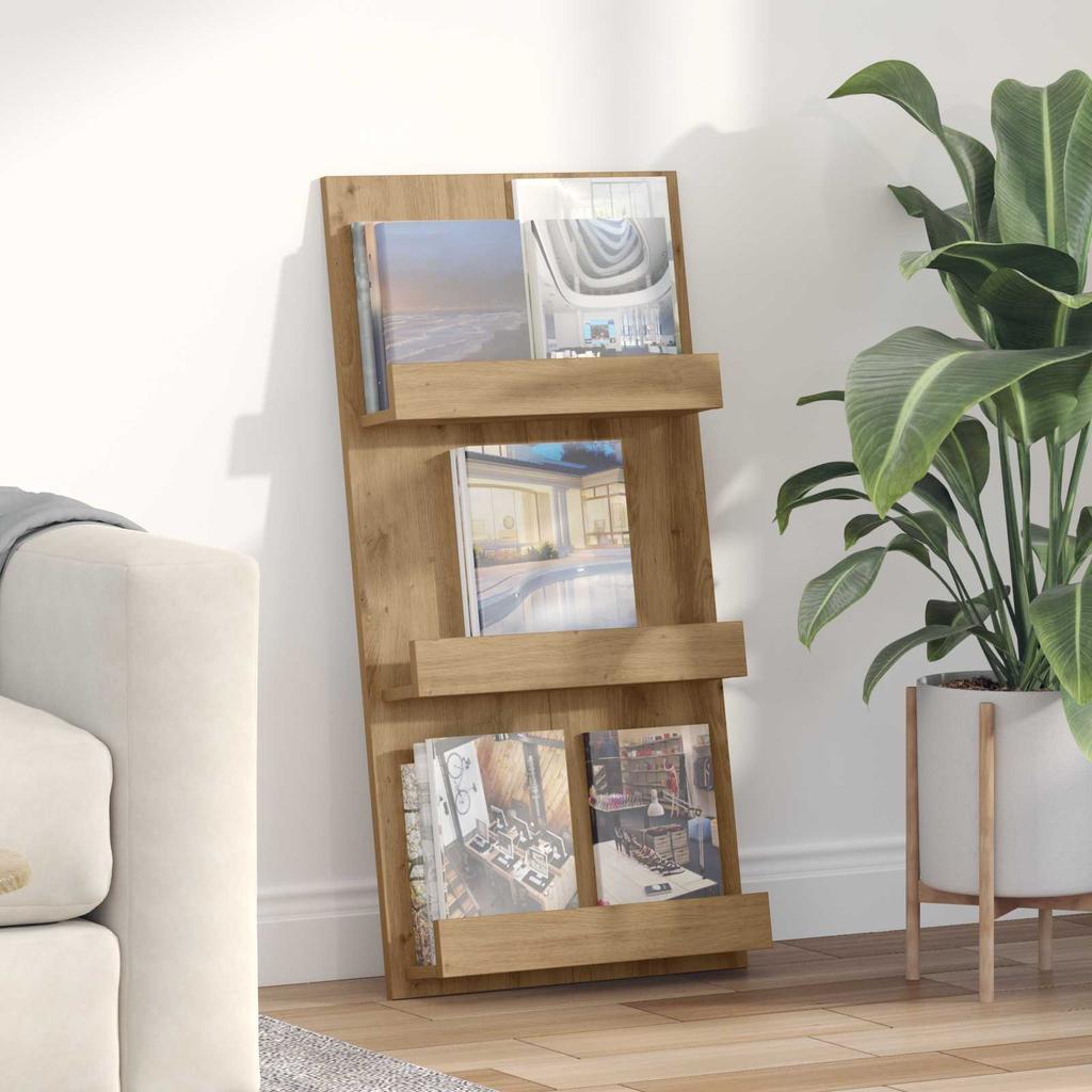 Magazine Shelf Artisan Oak 51 x 11 x 102 cm Particleboard