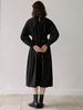 AVANT-G Waist Strap Volume Sleeve Dress - Black