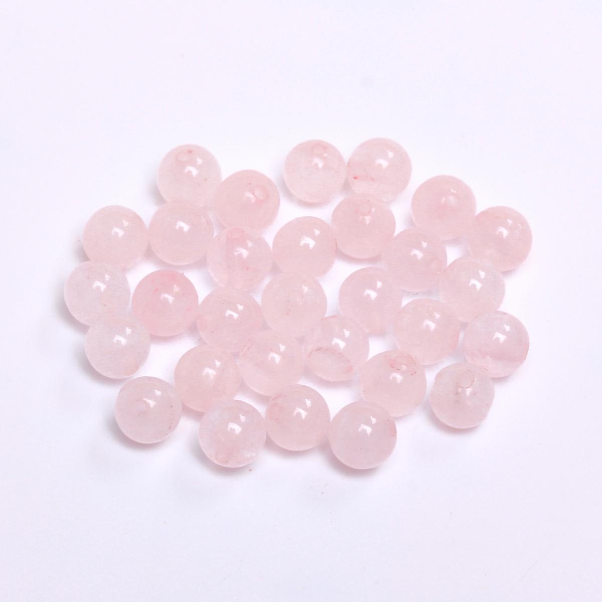 

15-40 шт. 4/6/8/10/12 мм порошкообразные хрустальные бусины круглые розовые натуральные камни свободные бусины DIY ожерелье брелок ювелирные изделия ручной работы материал оптом 6mm 30pcs