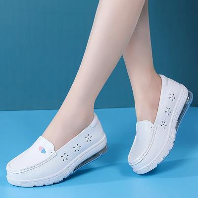 Fashion White Air Cushion Nurse Shoes for Women Comfortable Soft Sole Women Shoes New Heart-shape Work Shoes Zapatos De Mujer